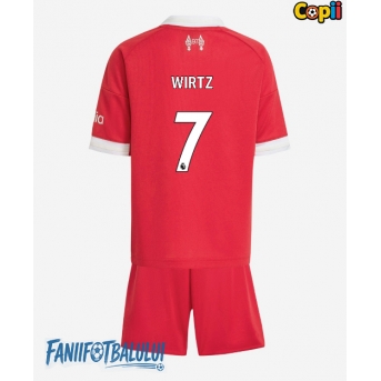 Liverpool Florian Wirtz #7 Echipament de Fotbal Replică 2025-26 Copii Acasa (+ Șorturi)